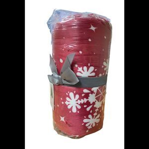 Kringle Express Oversized 60" x 80" Printed Holiday Throw Pink